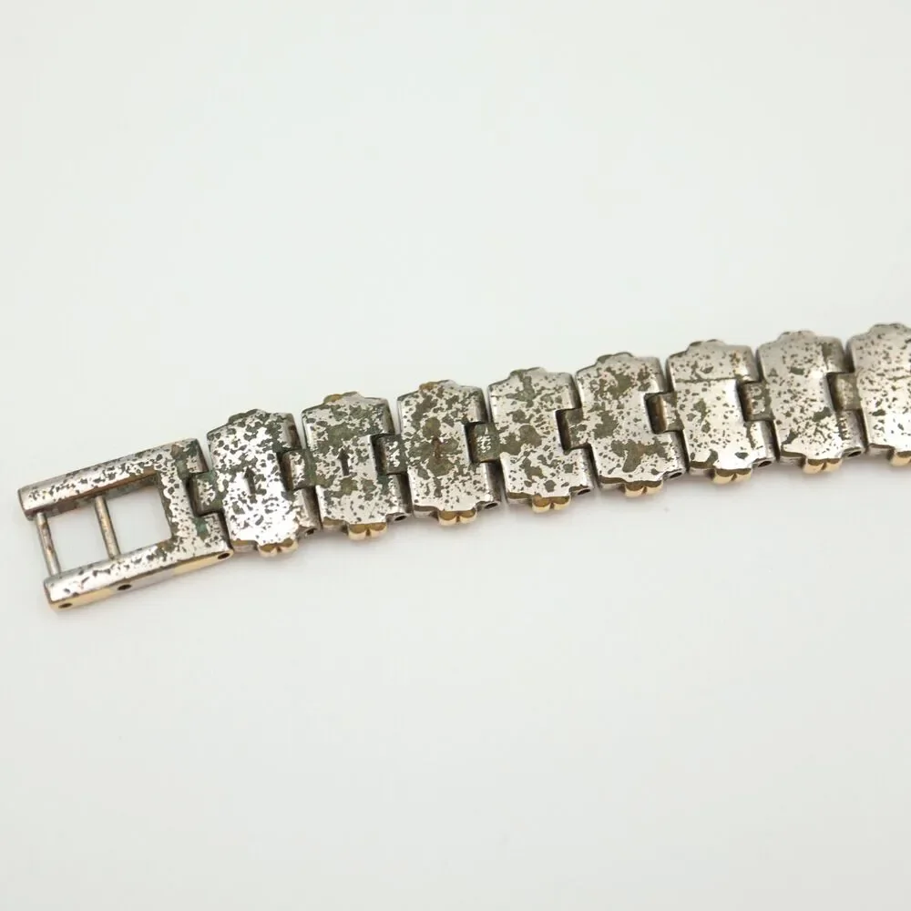 Vintage Pulsar Women Watch 19mm Oval Two Tone Stainless Steel Bracelet V700-X077